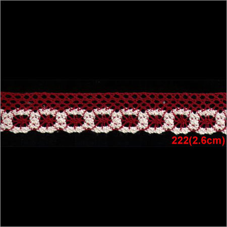 Cotton Lace - 6.7 Cm Width, White Chevron Pattern | Premium Quality, Colorfast Design, Hand Washable