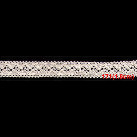 Cotton Lace - 6.7 Cm Width, White Chevron Pattern | Premium Quality, Colorfast Design, Hand Washable