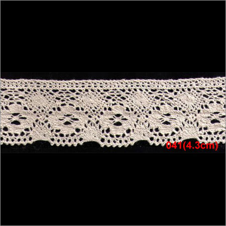 Cotton Lace - 6.7 Cm Width, White Chevron Pattern | Premium Quality, Colorfast Design, Hand Washable