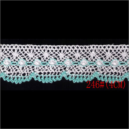 Cotton Lace - 6.7 Cm Width, White Chevron Pattern | Premium Quality, Colorfast Design, Hand Washable
