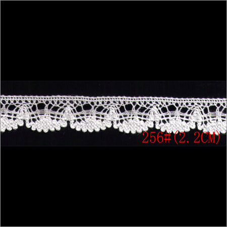 Cotton Lace - 6.7 Cm Width, White Chevron Pattern | Premium Quality, Colorfast Design, Hand Washable