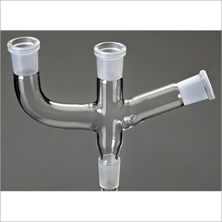 Multiple Adaptor With Three Necks,Two Parallel And One At 45 Degree