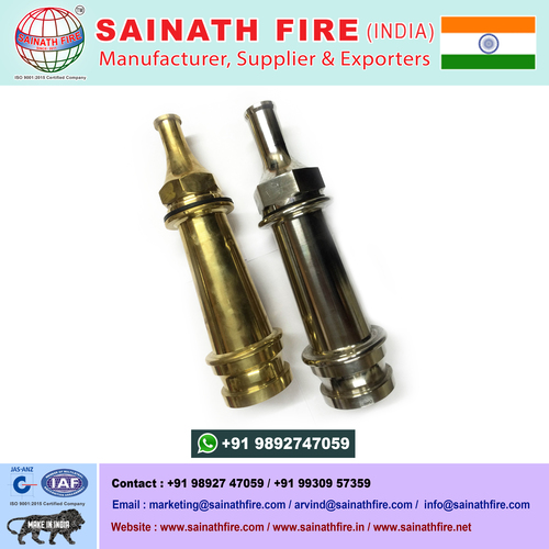 Short Branch Pipe Nozzle - Durable Brass Material, Versatile 2 Inch Diameter , Ideal for Firefighting Applications