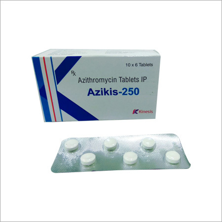Azikis-250 Tablets - Macrolide Antibiotic, Effective Against Bacterial Infections, Suitable For All Ages, Store In Dry Place