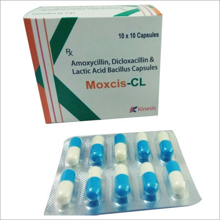 Moxcis-cl कैप्सूल (Amoxycillin 250 Mg, Dicloxacillin 250 Mg और लैक्टिक एसिड बैसिलस कैप्सूल)