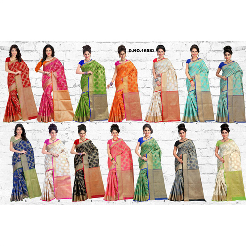 Multi Color Jacquard Saree