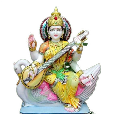 Sculpture Saraswati Marble Statue
