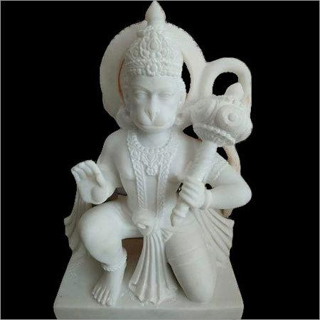 White Ladoo Hanuman Statue