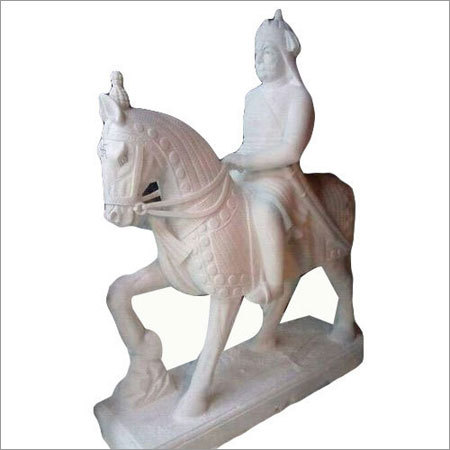 White Maharana Pratap Statue