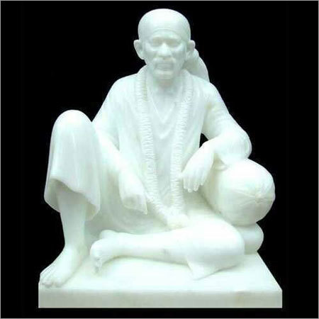 Sculpture White Marble Sai Baba