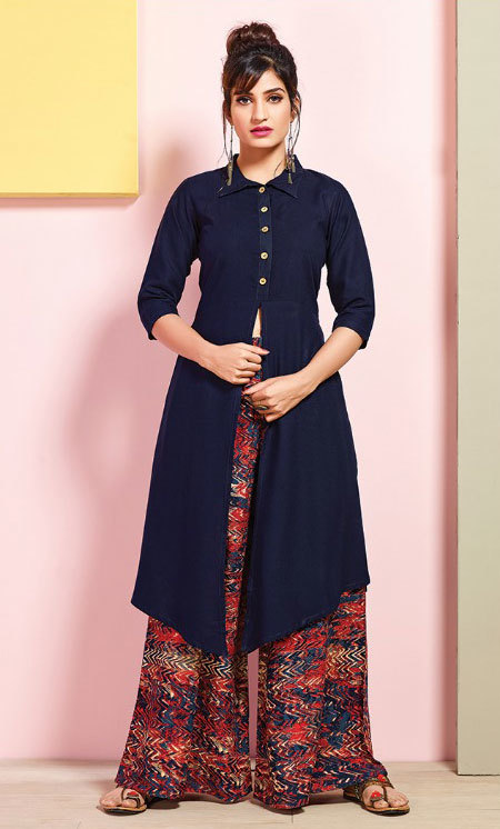 Dry Cleaning Multicolour Rayon Printed Stylish Kurti