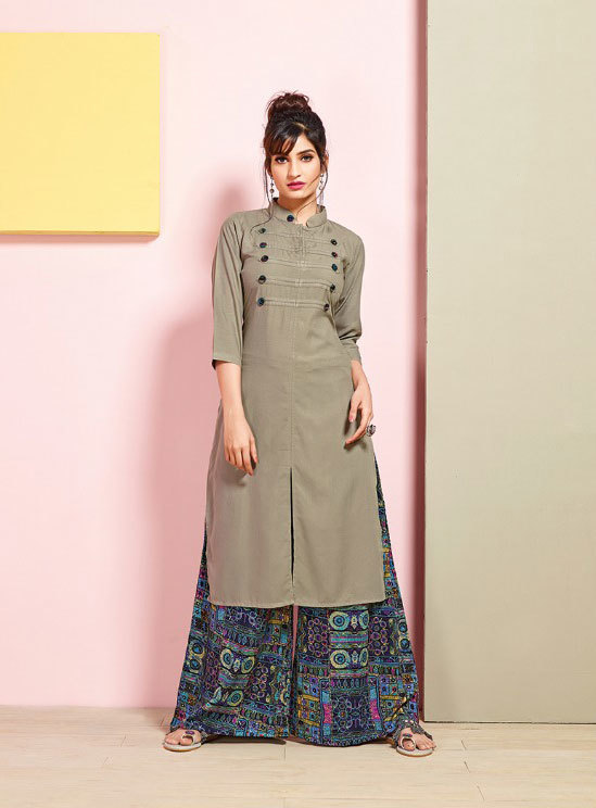 Dry Cleaning Multicolour Rayon Printed Stylish Kurti