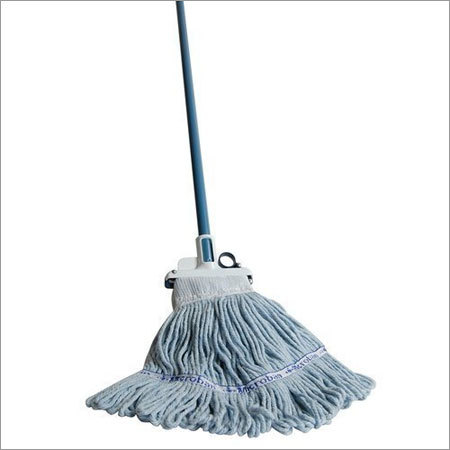 Wet Mop - Cotton Material, 6 Inch Size, Blue Color, 500 gm Weight | High Water Absorption, Easy to Use for Floor Cleaning
