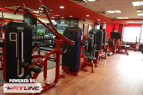 Black Gym Equipment Setup
