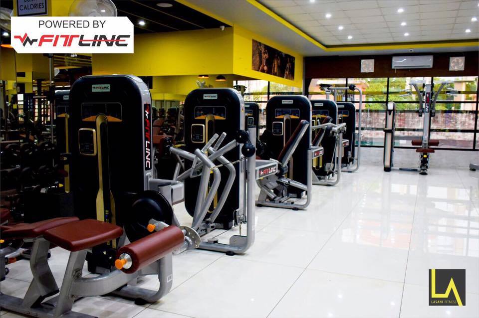 Black Gym Equipment Setup