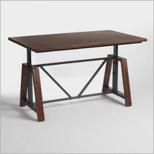 Wood Antique Industrial Table