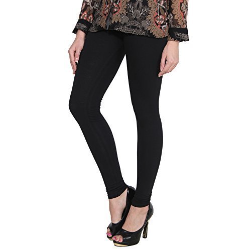 Leggings - Poly Cotton/viscose, Free Size M-xl (Waist 26-32 Inches), Black | Comfortable Fit, Durable Material, Stylish Look, Versatile Style