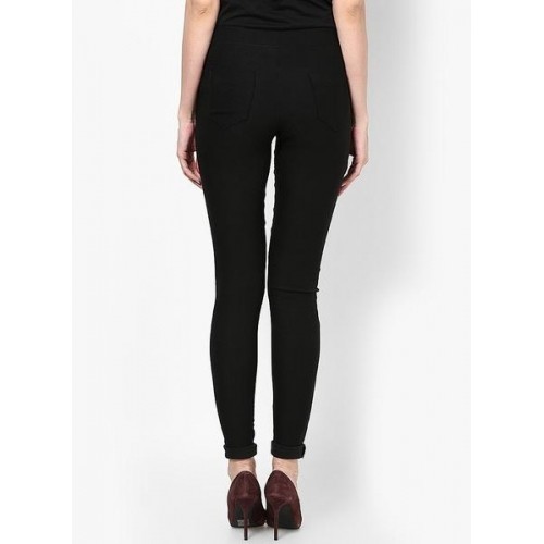 Leggings - Poly Cotton/viscose, Free Size M-xl (Waist 26-32 Inches), Black | Comfortable Fit, Durable Material, Stylish Look, Versatile Style