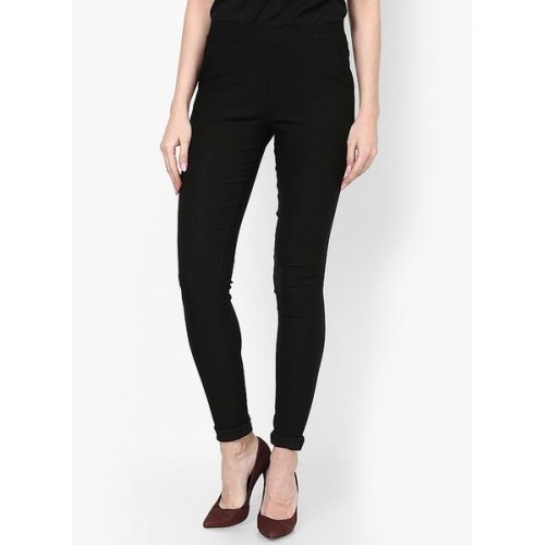 Leggings - Poly Cotton/viscose, Free Size M-xl (Waist 26-32 Inches), Black | Comfortable Fit, Durable Material, Stylish Look, Versatile Style