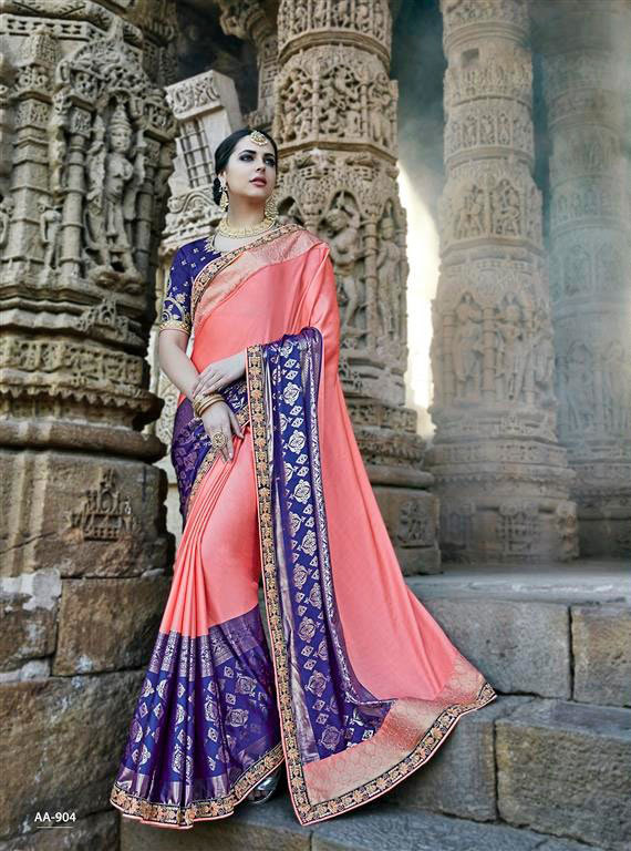 Multicolour Latest Saree Aloukik Ameya 901 To 909 Catalog Wholesale In Surat