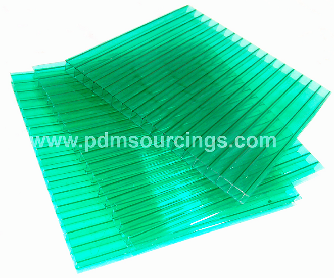 Polycarbonate Multiwall Sheet - 4mm Thickness, 1.22/1.525/1.83/2.1m Width, Clear/green/brown/blue | Uv Protected, 100% Virgin Raw Material From Bayer/sabic