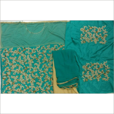 Ladies Semistitch Designer Green Suit