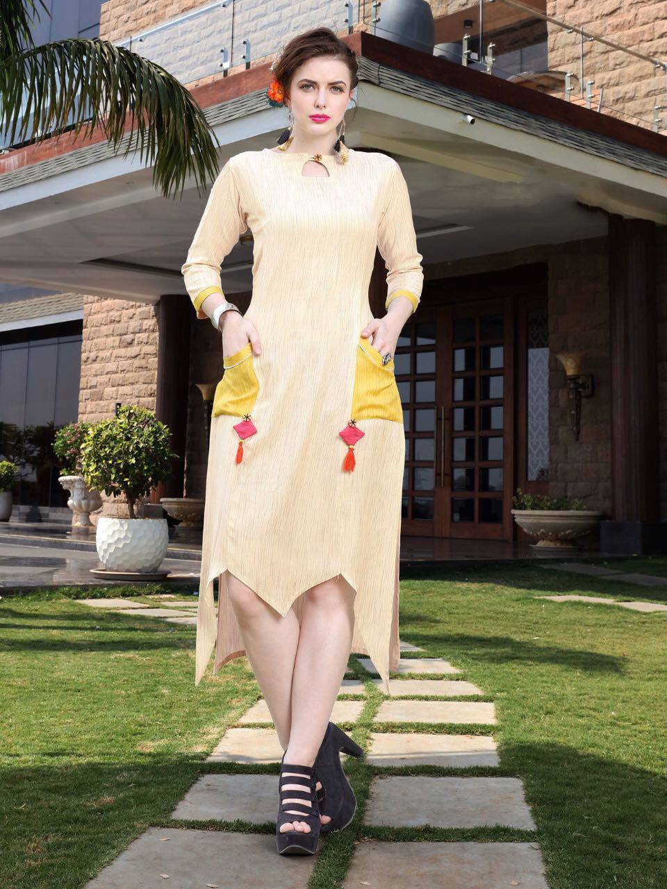 Multicolour Ladies 6001-6007 Khadi Kurti Catalog Buy Now