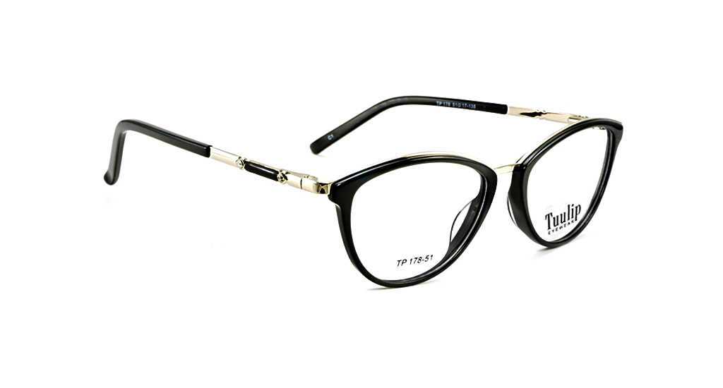Acetate Tuulip Tp-178 Black Shine Frame