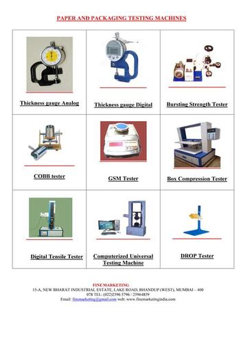 Paper/ Corrugated Box/packagingtesting Equipment