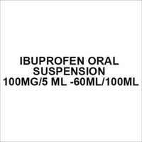 इबुप्रोफेन ओरल सस्पेंशन 100Mg 5 Ml -60Ml 100Ml आवेदन: विभिन्न स्थितियों से दर्द से राहत देने के लिए उपयोग किया जाता है