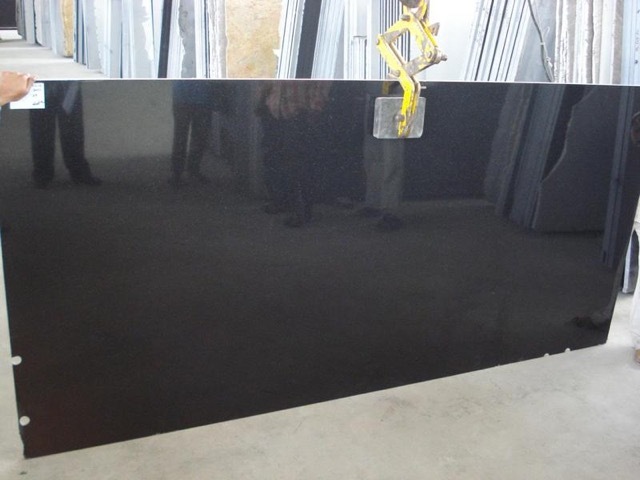 Ab. Black Granite - Gang Saw & Cutter Slabs, Sawn/polished/flame/antique Finish, Black Color, 18mm Thickness, Ideal For Flooring & Wall Cladding