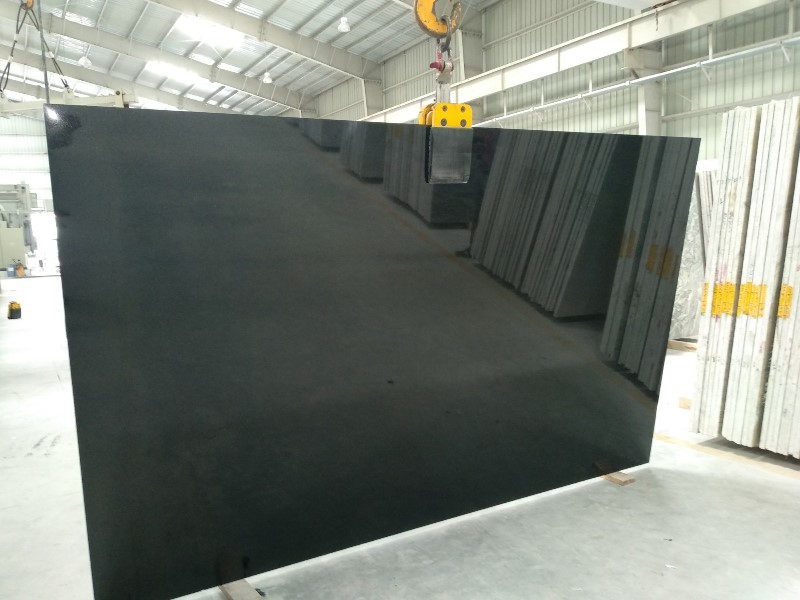 Ab. Black Granite - Gang Saw & Cutter Slabs, Sawn/polished/flame/antique Finish, Black Color, 18mm Thickness, Ideal For Flooring & Wall Cladding