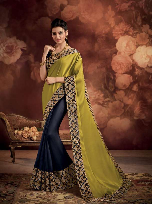 Silk Saree - 5.5mtr Length, Multicolour Embroidered Pattern | Elegant Bollywood Style For Weddings & Celebrations