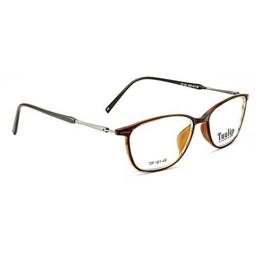 Tp-181 Black Shine Square Frame - Acetate Material , Unisex Design With Full Rim