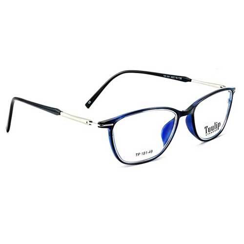Tp-181 Black Shine Square Frame - Acetate Material , Unisex Design With Full Rim