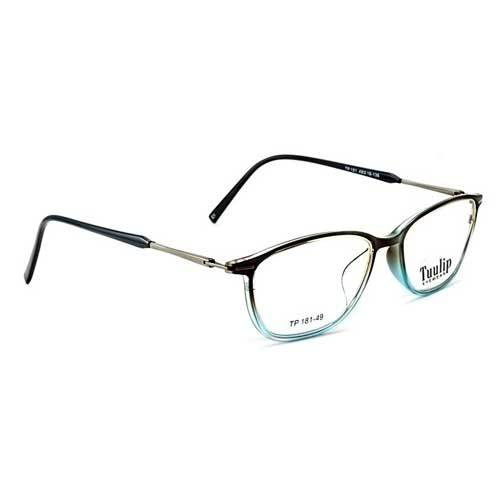 Tp-181 Black Shine Square Frame - Acetate Material , Unisex Design With Full Rim