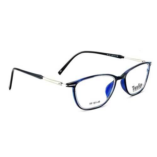 Tp-181 Black Shine Square Frame - Acetate Material , Unisex Design With Full Rim