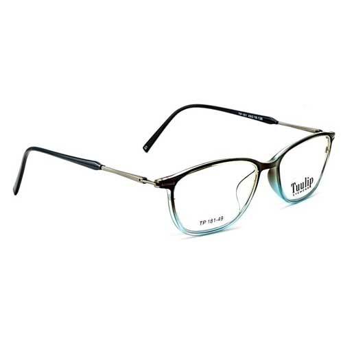Tp-181 Black Shine Square Frame - Acetate Material , Unisex Design With Full Rim