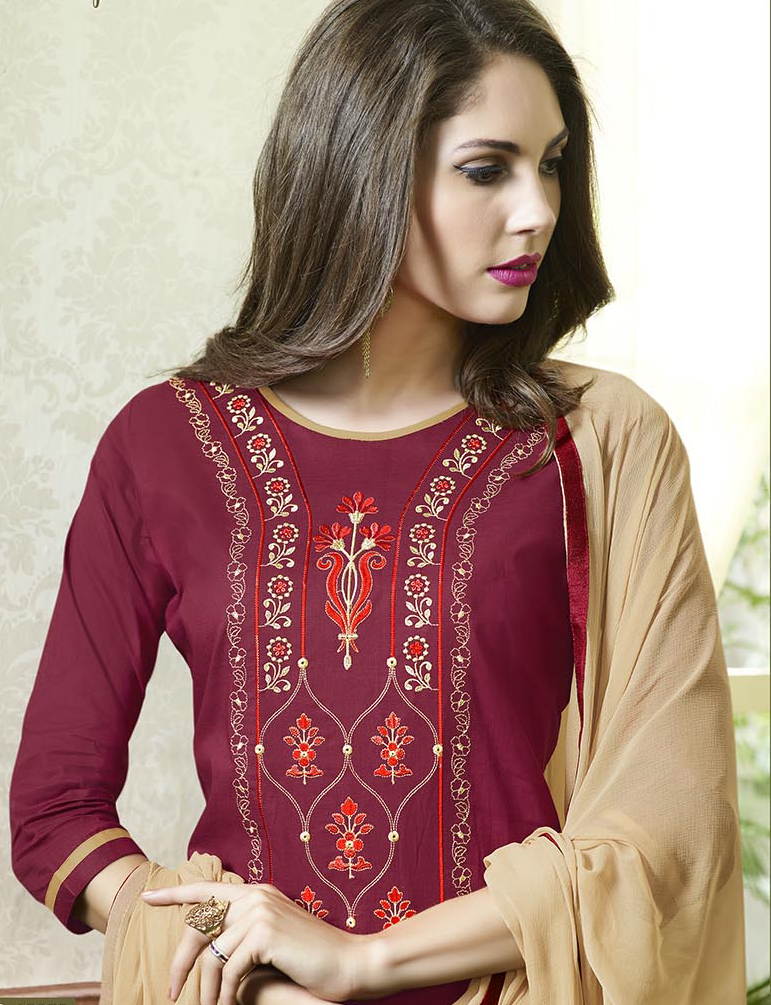 Blue Cotton Salwar Suits