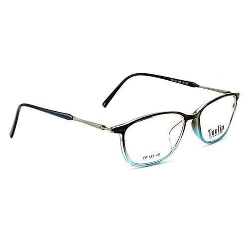Tp-181 Black Shine Square Frame - Acetate Material , Unisex Design With Full Rim