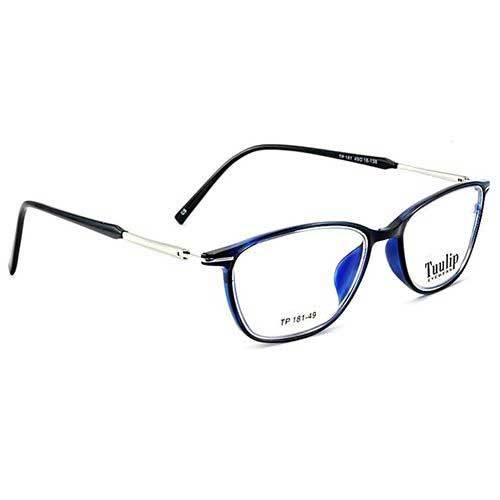 Tp-181 Black Shine Square Frame - Acetate Material , Unisex Design With Full Rim