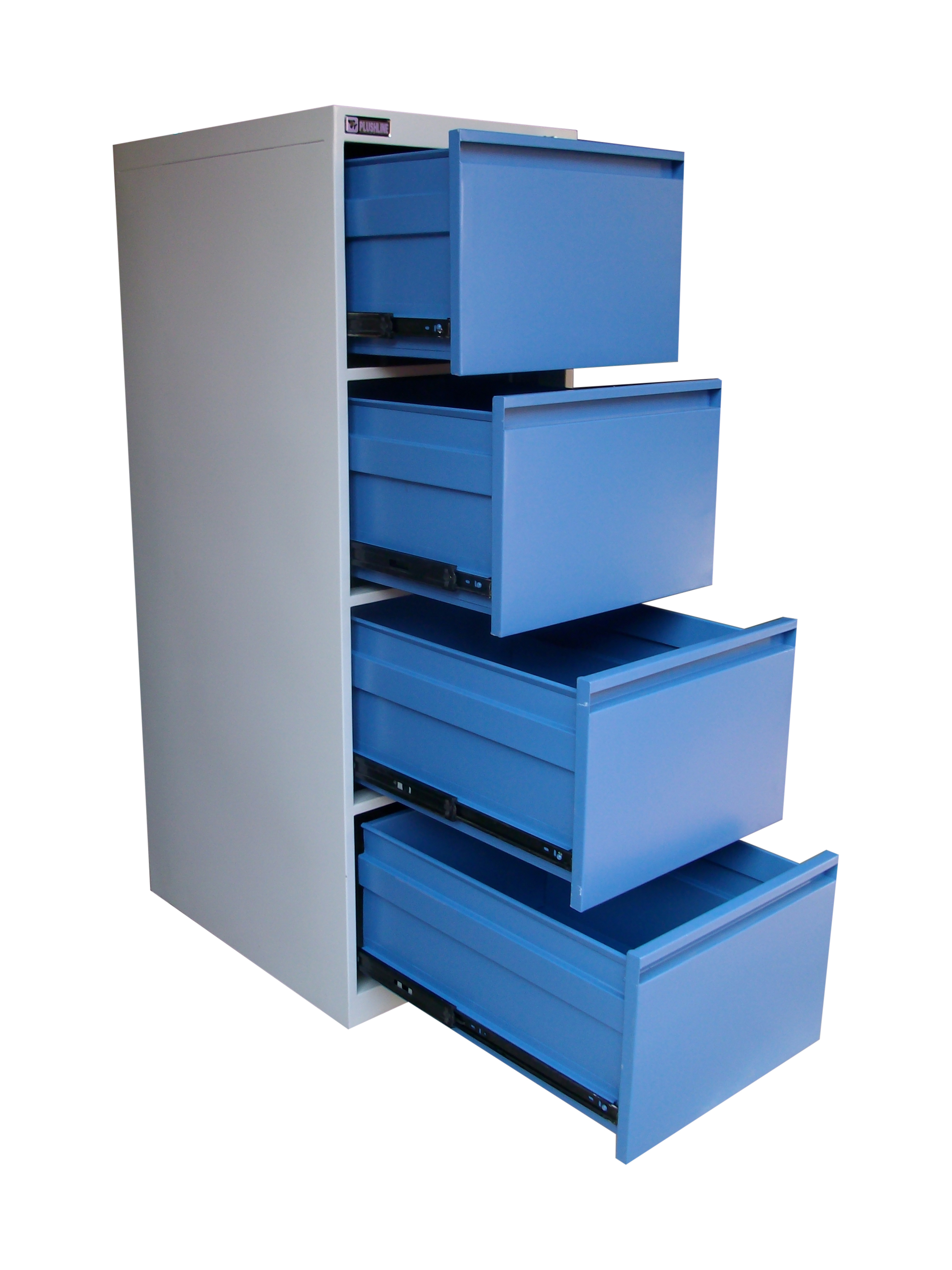 4 Drawer Filing Cabinet - Metal, 70x40x120cm, Grey | Durable Design, Easy Access, Secure Storage, Efficient Filing, Space Saving