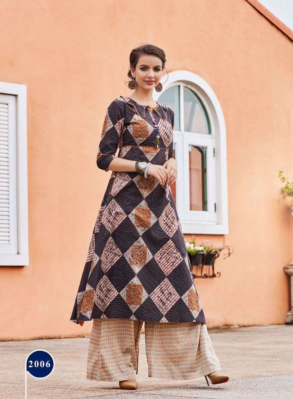 Multicolour Buy Cotton Kurti Catalog Kajal Style Wholesale Price At Sethnic Surat