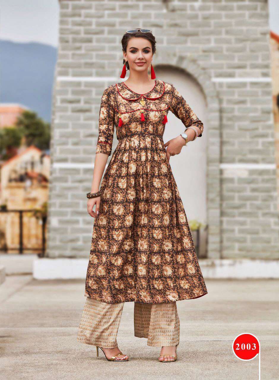 Multicolour Buy Cotton Kurti Catalog Kajal Style Wholesale Price At Sethnic Surat