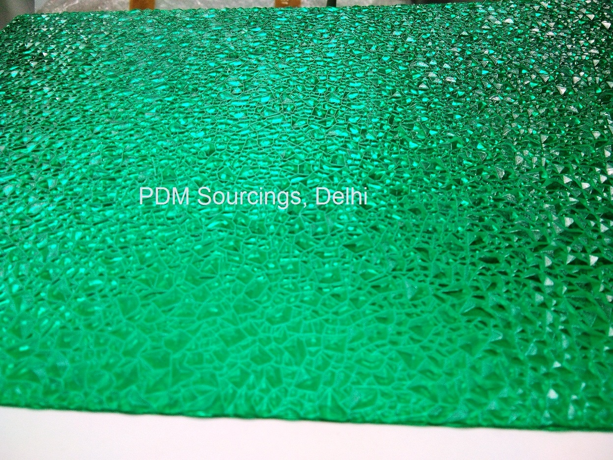 Polycarbonate Diamond Sheet - 1.6mm Thickness, 3-7ft Width, 100ft Length | Clear, Blue, Brown, Green - Iso Certified, Uv Protected, 100% Virgin Material