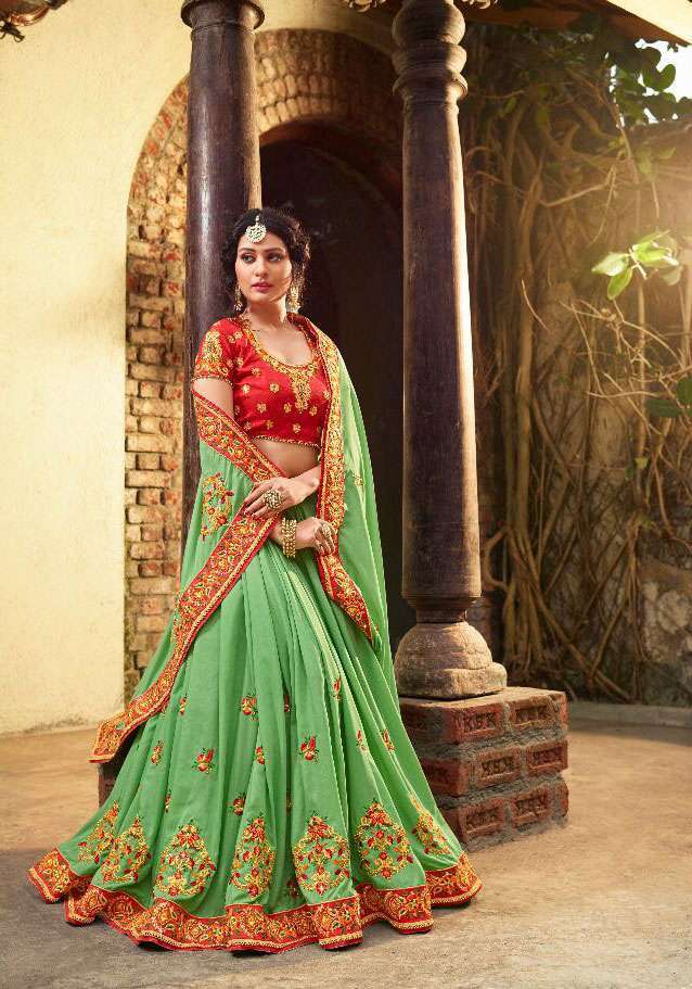 Shilp Sarees - Satin & Bamber, 5.5mtr Length | Multicolour Hand Work Embroidery, Bollywood Style Heavy Designer Wedding Outfit