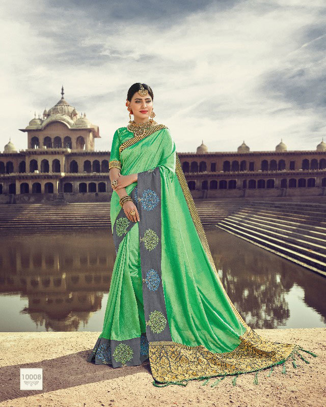 Multicolour Aethnic 10001 To 10008 Silk Saree Collection Online Wholesale