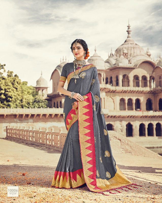 Multicolour Aethnic 10001 To 10008 Silk Saree Collection Online Wholesale