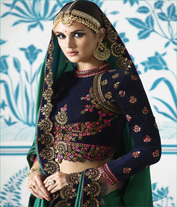 Ladies Embroidered Saree - Silk Fabric, Heavy Zari-resham Embroidery With Stone Work & Lace Border | Multi-colored Pattern, Bollywood Style