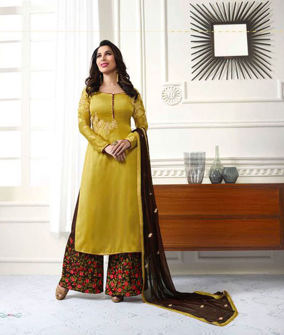 Multicolour 9009-9014 Straight Suits Catalog In Georgette By Sophie